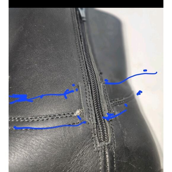 Dingo Boots 12D Rev Up Zipper Up Square Toe Biker Motorcycle DI19090 - Picture 15 of 15